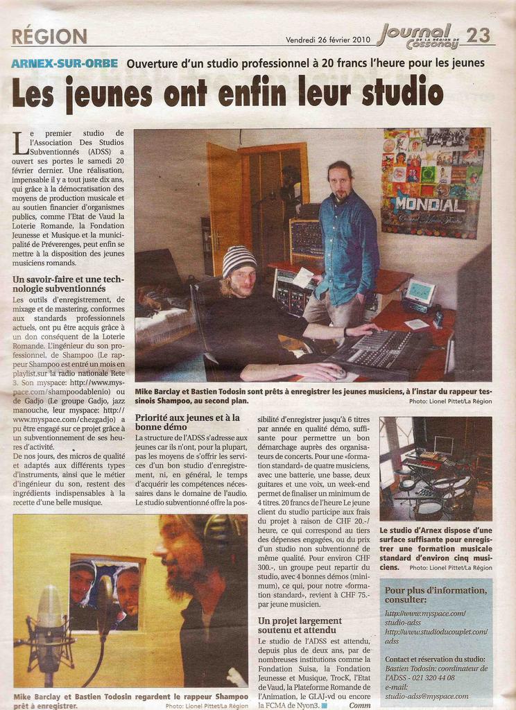 Le journal de Cossonay ADSS